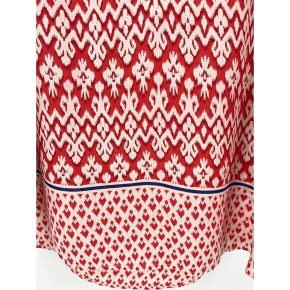 BeachLunchLounge 3/4 Sleeve Ikat V Neck Peasant Top  Tunic Size Medium - Picture 4 of 8